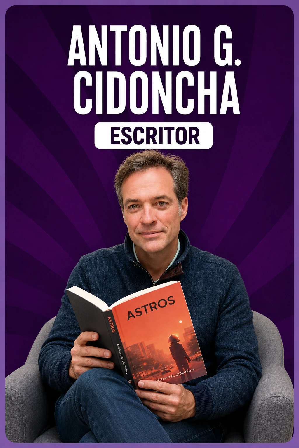 Antonio G. Cidoncha, escritor, leyendo Astros